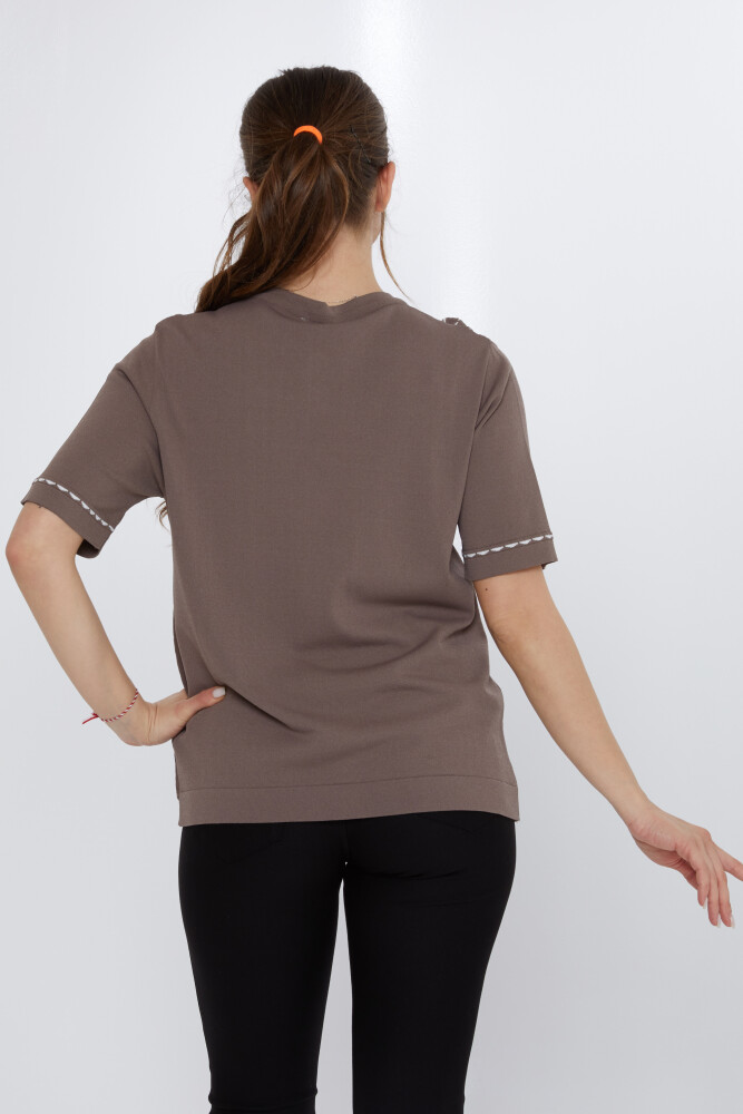 Cardigan en tricot avec boutons et détails en os de vison - 31800 | KAZEE (Lot de 3 S-M-L) - 5