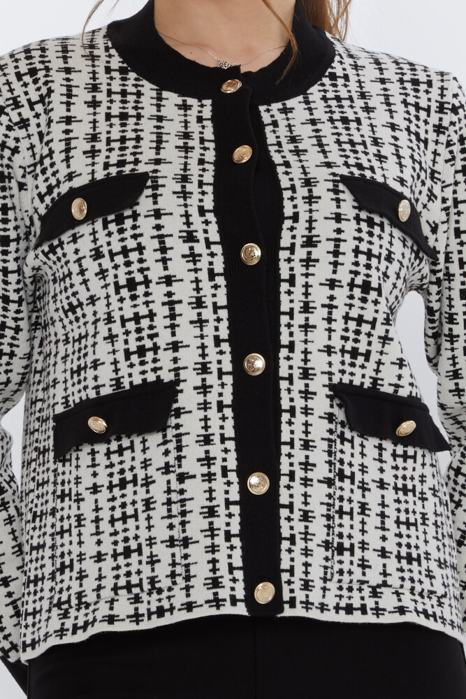 Cardigan en tricot avec détail de poche Noir - 31824 | KAZEE (Lot de 3 M-L-XL) - 3