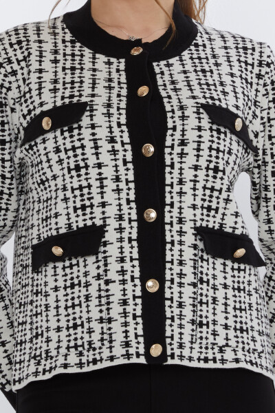 Cardigan en tricot avec détail de poche Noir - 31824 | KAZEE (Lot de 3 M-L-XL) - 3