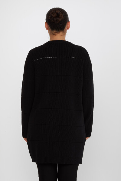 Cardigan lavorato a maglia con bottoni dettagliati nero - 30643 | KAZEE (Set di 3 M-L-XL) - 5