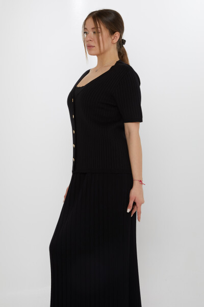 Cardigan tricoté à manches courtes noir - 30701 | KAZEE (Lot de 3 M-L-XL) - KAZEE (1)