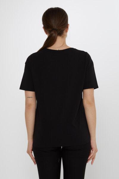 Chemisier à manches courtes noir - 80033 | KAZEE (Lot de 3 M-L-XL) - 6