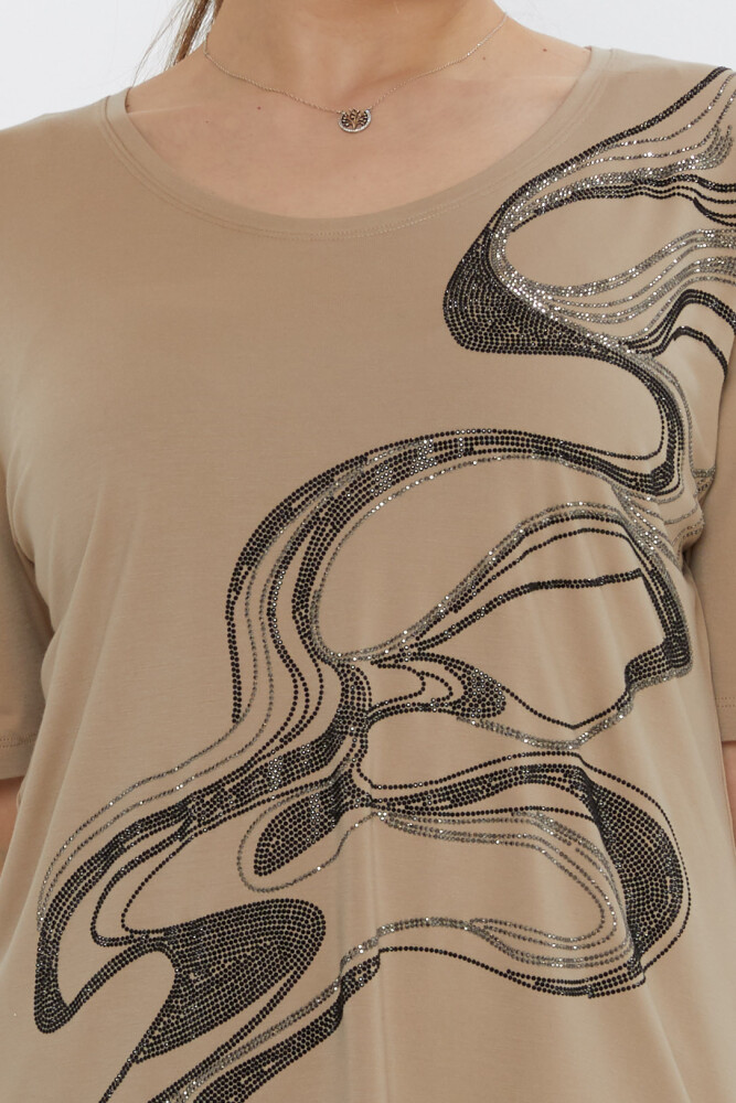 Chemisier à motifs pierre beige - 80078 | KAZEE (Lot de 3 L-XL-2XL) - 4