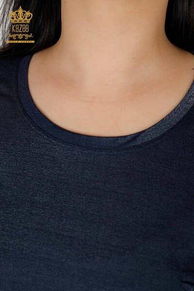 Camicetta da donna all'ingrosso Modello americano Navy Blue-77005 / KAZEE - 3