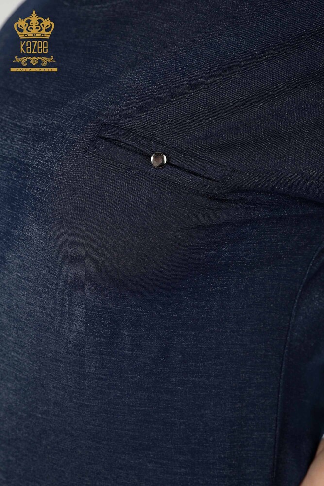 Camicetta da donna all'ingrosso Modello americano Navy Blue-77005 / KAZEE - 4