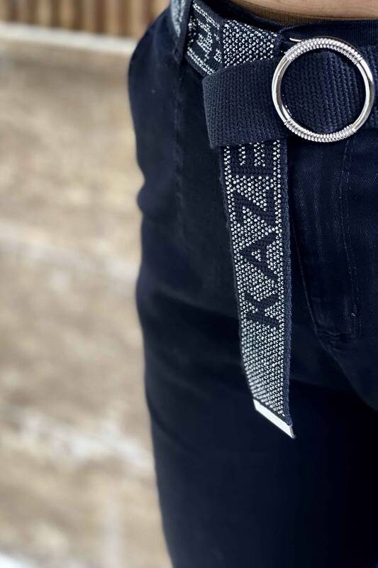 Pantaloni collant da donna all'ingrosso con cintura ricamo in pietra-3369 / KAZEE