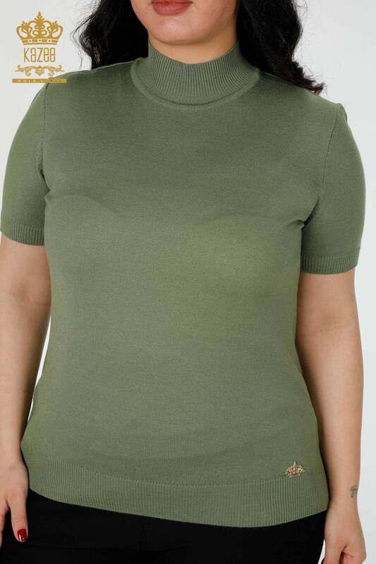 Maglione di maglieria delle donne all'ingrosso modello americano Khaki-14541 / KAZEE
