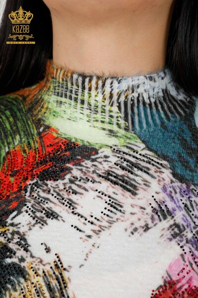 Maglione da donna all'ingrosso con motivo Angora - 18986 / KAZEE - 4