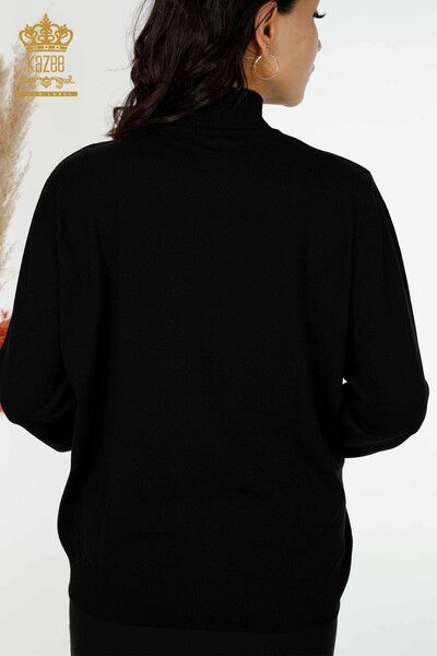 Maglione di maglieria delle donne all'ingrosso con il modello del gatto nero-16969 / KAZEE - Thumbnail