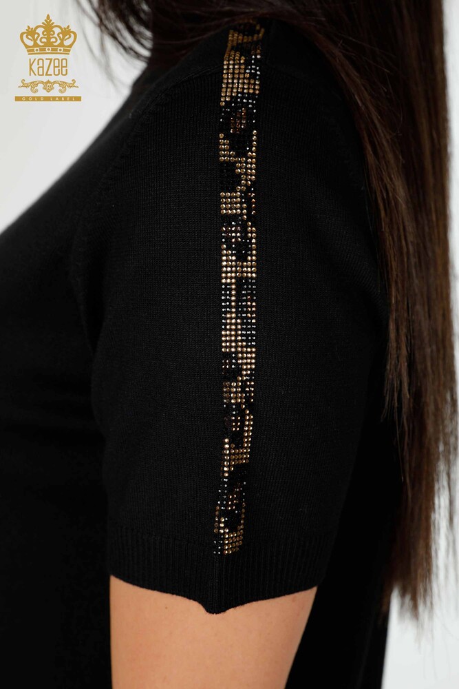 Maglione maglieria donna all'ingrosso-Stampa Tigre-Nero-16999 / KAZEE - 6