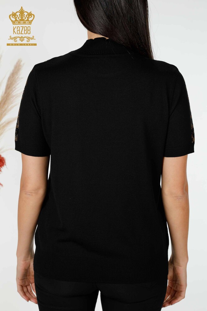 Maglione maglieria donna all'ingrosso-Stampa Tigre-Nero-16999 / KAZEE - 7