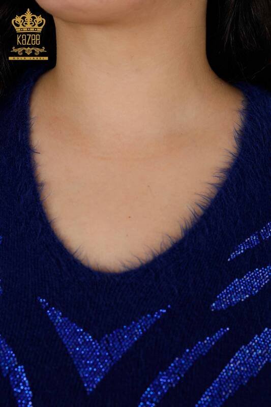 Maglione di maglieria delle donne all'ingrosso Angora Saks -16994 / KAZEE