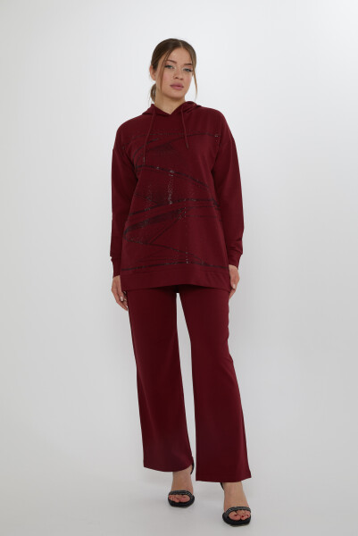 Completo Tuta con Tasche Rosso Claret - 17900 | KAZEE (Set di 3 M-L-XL) - Kazee (1)