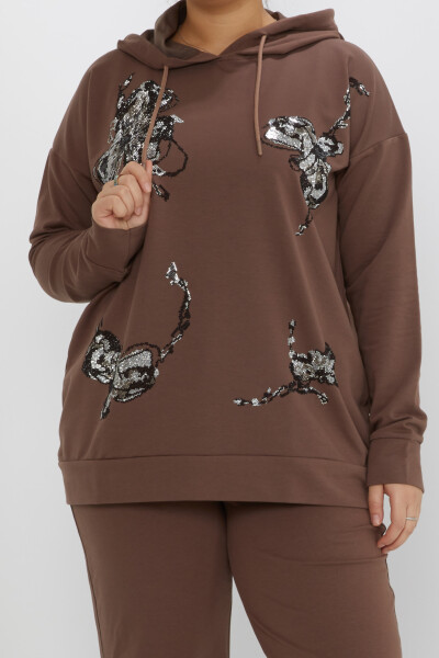 Conjunto de Chándal con Detalle de Capucha Marrón - 17897 | KAZEE (Juego de 3 tallas M-L-XL) - Kazee (1)