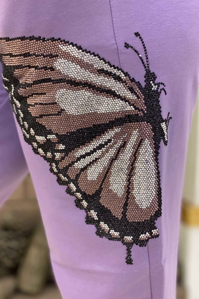 Conjunto de chándal detallado de mariposa para mujer al por mayor - 17177 | kazee - Thumbnail