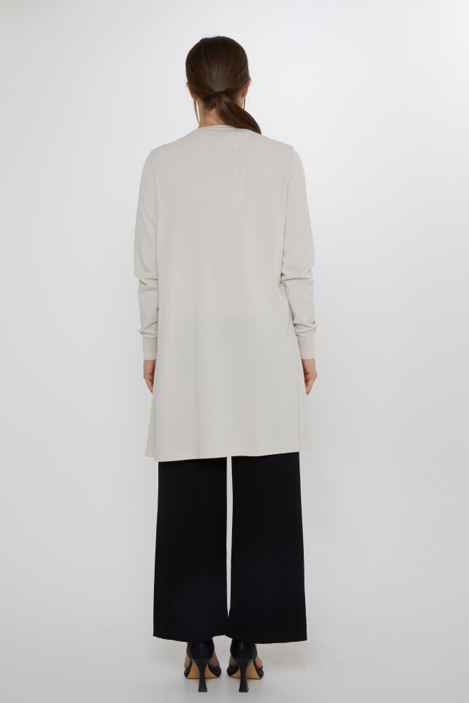 Conjunto de dos piezas, blusa de tirantes y cárdigan calado en beige claro - 31842 | KAZEE (Juego de 2 M-G) - 4