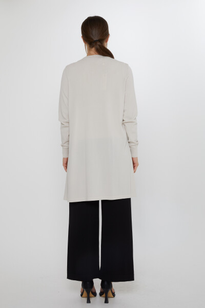 Conjunto de dos piezas, blusa de tirantes y cárdigan calado en beige claro - 31842 | KAZEE (Juego de 2 M-G) - 4