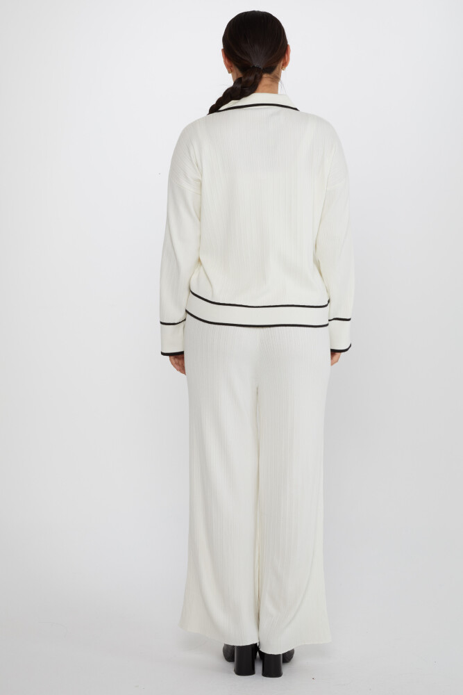 Set două piese cu mânecă lungă cu decolteu în V Ecru - 31233 | KAZEE (Set de 2 M-L) - 5