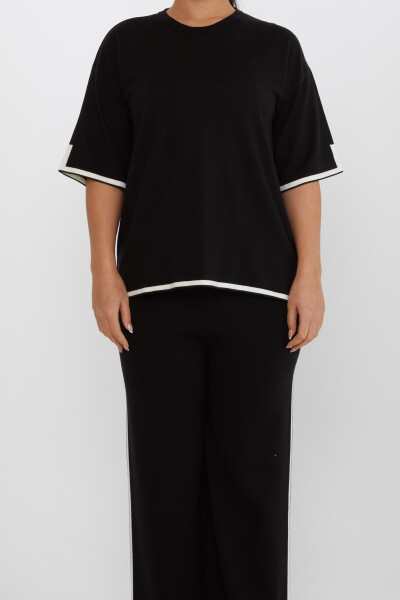 Ensemble deux pièces avec fente et manches courtes Noir - 31232 | KAZEE (Lot de 2 M-L) - 3