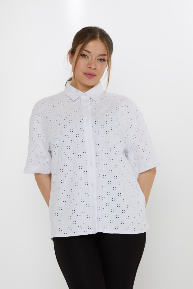 Détail trou de chemise écru - 20505 | KAZEE (Lot de 3 40-42-44) - 2