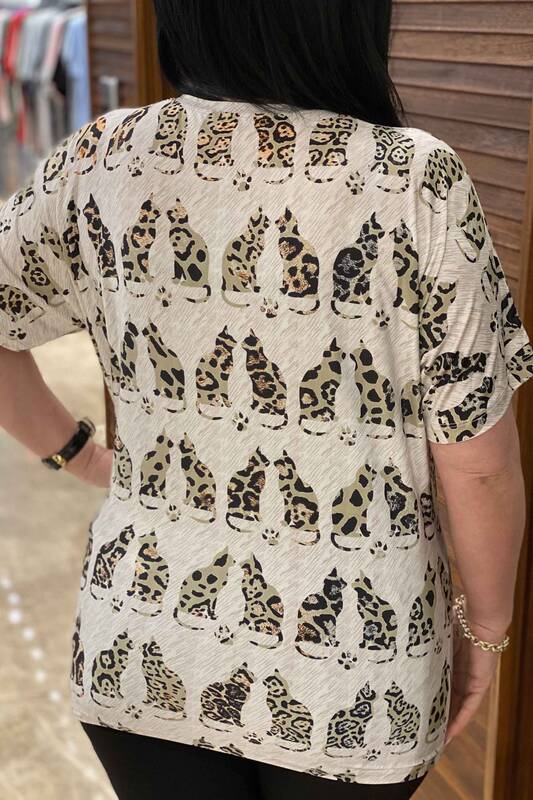 Digital Printed Cat Picture Combed Cotton 76825