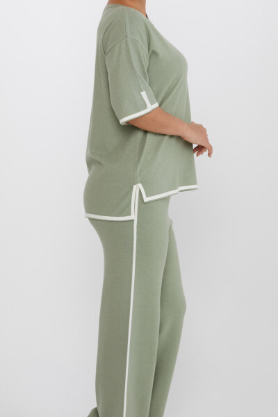 Zweiteiliges Set mit Schlitzdetail und kurzen Ärmeln, helles Khaki – 31232 | KAZEE (2er-Set M-L) - 4