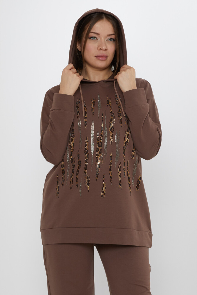 Dres Leopard Stone haftowany brązowy - 17901 | KAZEE (zestaw 3 sztuk M-L-XL) - 3