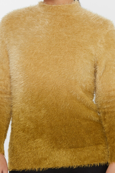 Dzianina Angora dwukolorowa z długim rękawem w kolorze szafranowym - 31015 | KAZEE (zestaw 3 sztuk S-M-L) - 3