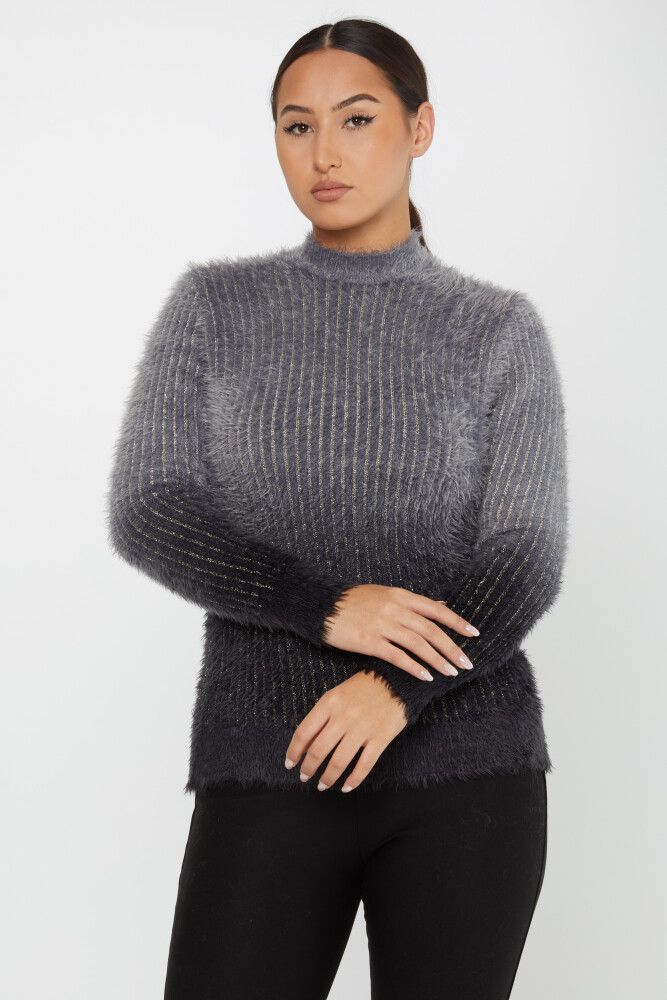 Angora Knitwear Color Transitional Długi rękaw Czarny - 30796 | KAZEE (zestaw 3 sztuk S-M-L) - 1