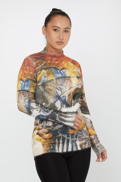 Angora Knitwear Stone haftowany długi rękaw wzór - 50018 | KAZEE (zestaw 2 sztuk S-M) - Kazee