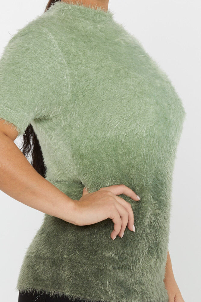 Dzianina Angora z krótkim rękawem i stójką w kolorze khaki - 31014 | KAZEE (zestaw 3 sztuk S-M-L) - 4