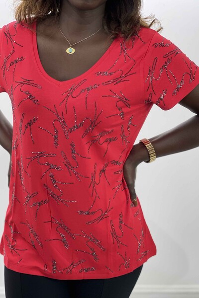 bluză cu logo kazee pentru femei en-gros, bluză pentru femei en-gros, - Thumbnail