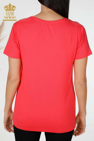 Bluză de damă en-gros cu model Coral - 78925 | KAZEE - Thumbnail