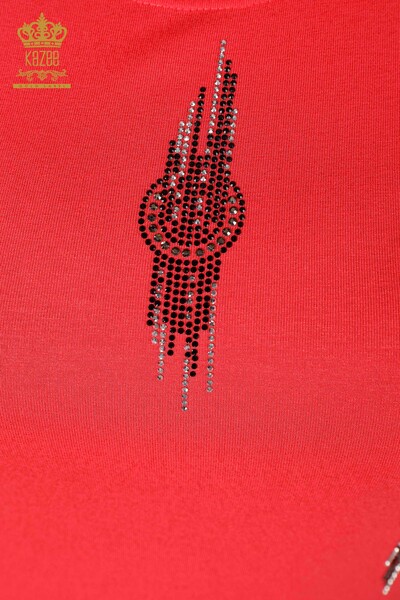 Bluză de damă cu ridicata cu model floare de rodie - 79043 | KAZEE - Thumbnail