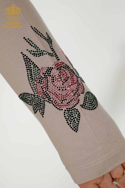 Bluză de damă cu ridicata din nurcă cu modele florale - 79042 | KAZEE - Thumbnail