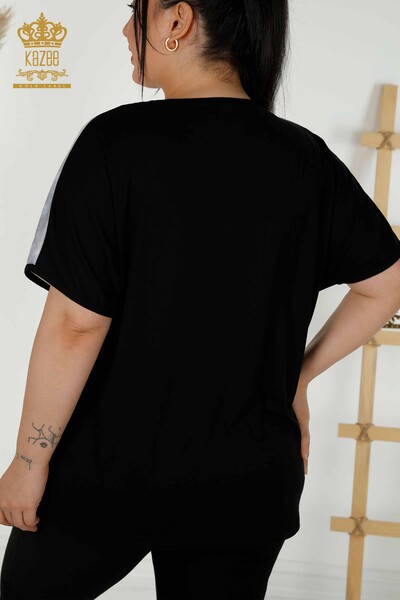 Bluză cu mânecă scurtă pentru femei Digital - 79229 | KAZEE - Thumbnail