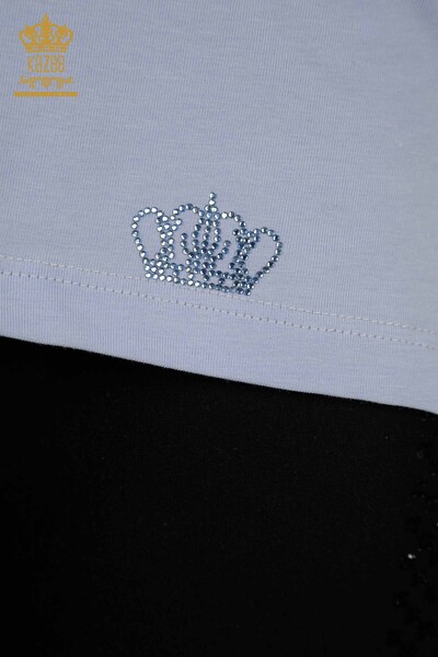 Bluză de damă cu ridicata - Mânecă scurtă - liliac - 79563 | KAZEE - Thumbnail