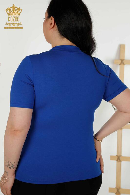 Bluză cu mânecă scurtă pentru femei cu ridicata - 79264 | KAZEE