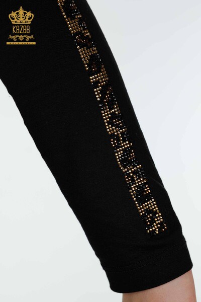 Bluză de damă cu ridicata cu model tigru negru - 79050 | KAZEE - Thumbnail
