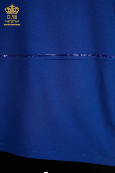 Bluză de damă cu ridicata din tul cu detalii Saks - 79051 | KAZEE - Thumbnail