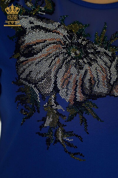 Bluză de damă cu ridicata din tul cu detalii Saks - 79106 | KAZEE - Thumbnail