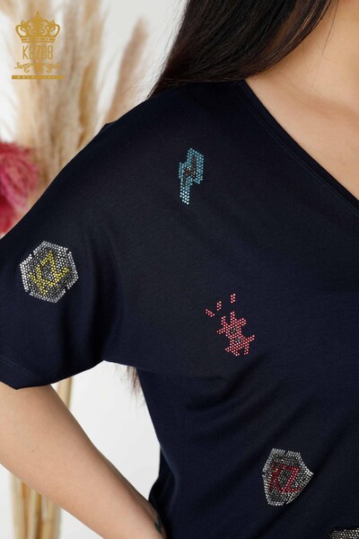 Bluză de damă cu ridicata cu model urs negru - 77666 | KAZEE - Thumbnail