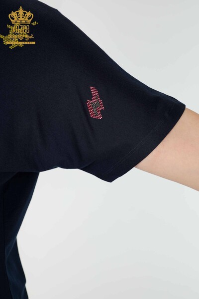 Bluză de damă cu ridicata cu model urs negru - 77666 | KAZEE - Thumbnail