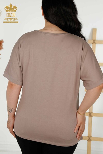 Bluză de damă cu ridicata din nurcă cu modele florale - 79307 | KAZEE - Thumbnail