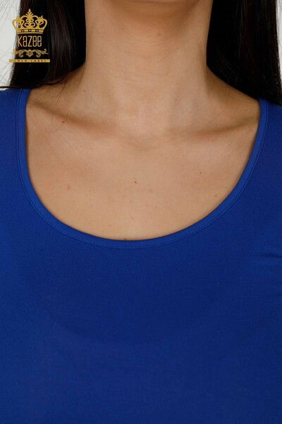 Bluză cu ridicata pentru femei fără mâneci Basic Saks - 79262 | KAZEE - Thumbnail