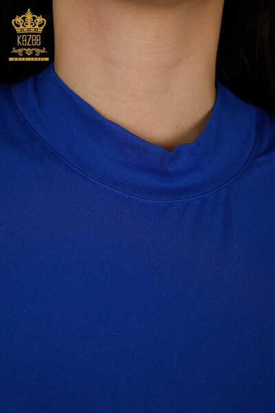 Bluză de damă cu ridicata Zero Sleeve Saks - 79286 | KAZEE - Thumbnail (2)