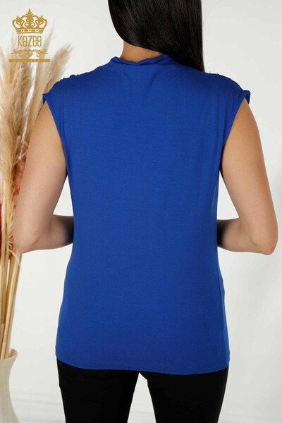 Bluză cu ridicata pentru femei cu mâneci zero Saks - 79312 | KAZEE - Thumbnail