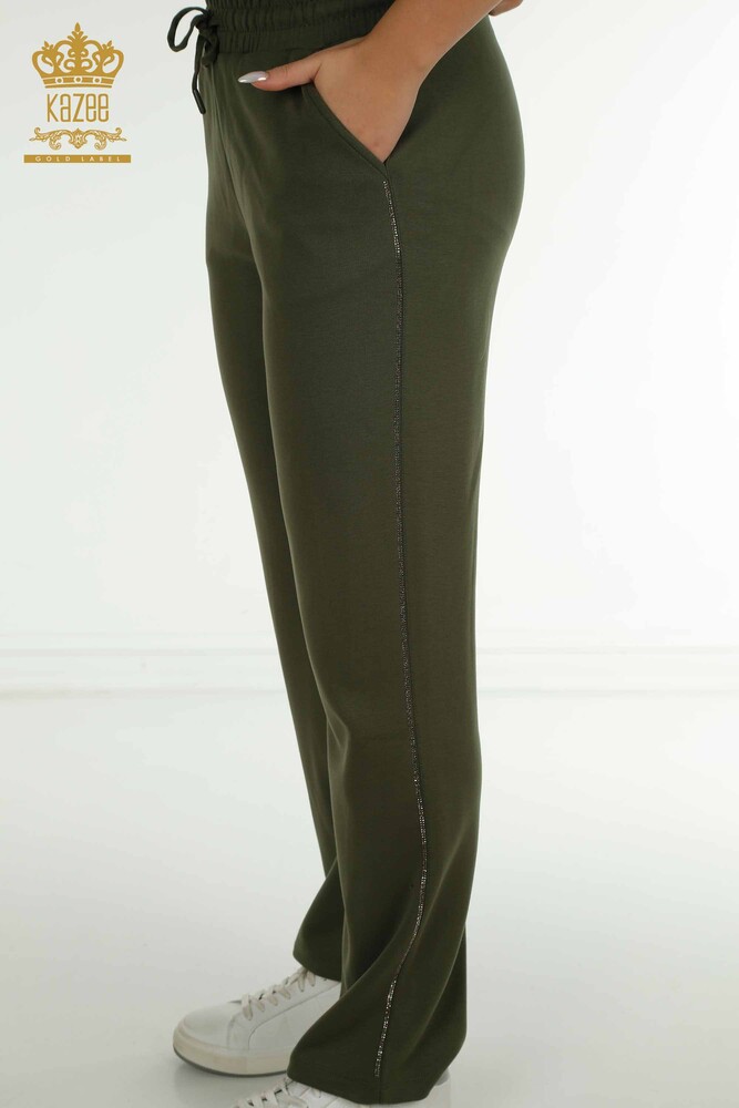 Set de trening pentru femei cu fermoar kaki - 17636 | KAZEE - 13