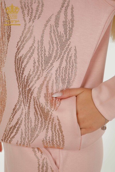 Set de trening en-gros pentru femei Pulbere cu glugă - 17566 | KAZEE - 9