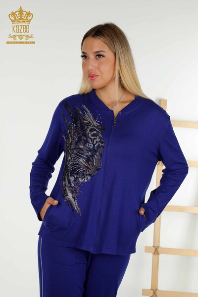 Set de trening pentru femei cu ridicata cu model leopard Saks - 16660 | KAZEE - Kazee (1)